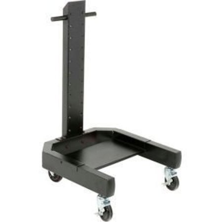 GLOBAL EQUIPMENT 40"H Mobile Post with Caster Base - Black 239146BK